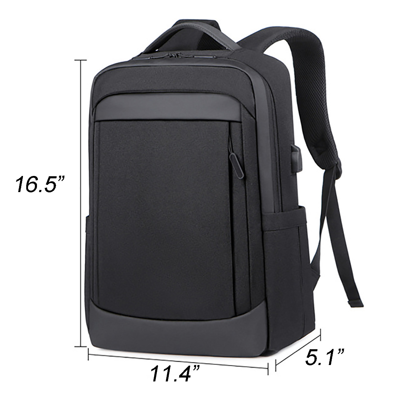 USB Charging Oxford Backpack-16.5"x11.4"x 5.1"