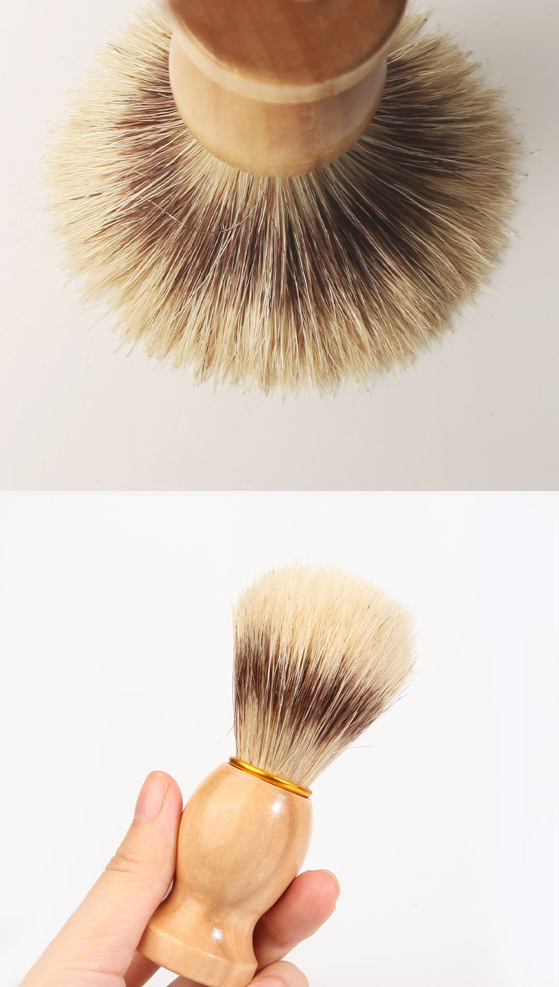 Solid Wood Boar Bristle Beard Brush-4.3"x1.9"