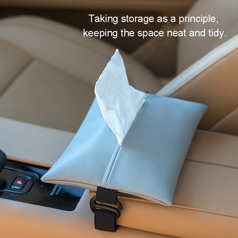 PU Leather Car Tissue Holder