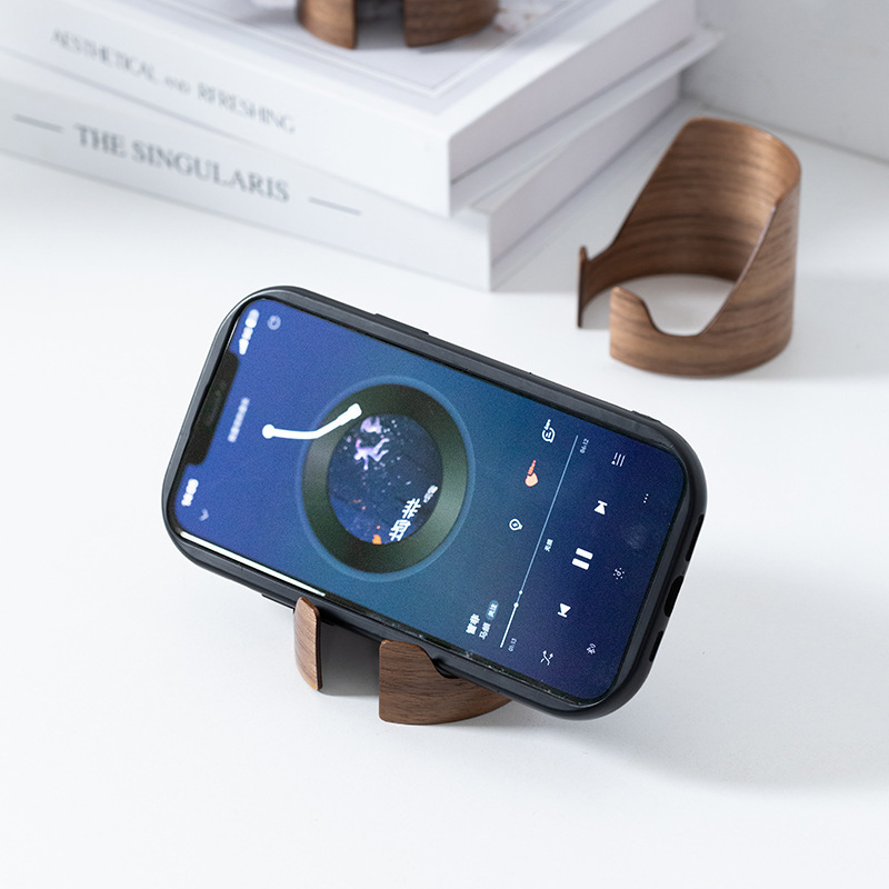 Black Walnut Desktop Tablet Holder