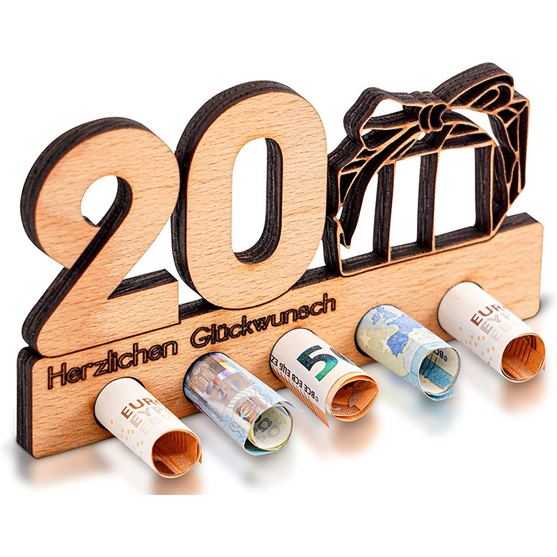 Wooden Birthday Gift with Customizable Numbers