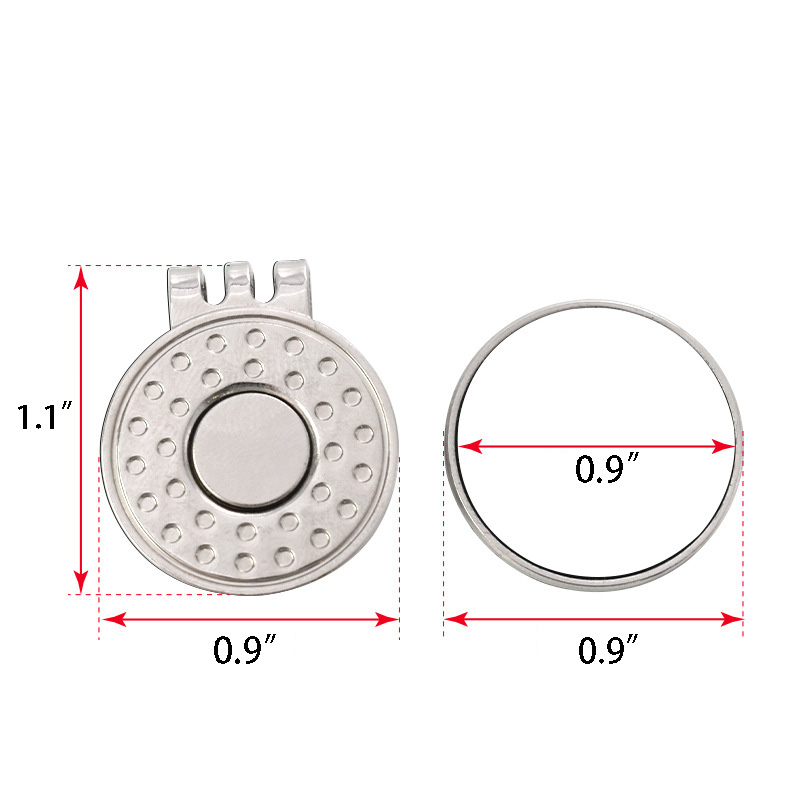 Magnetic Metal Golf Hat Clip with Marker