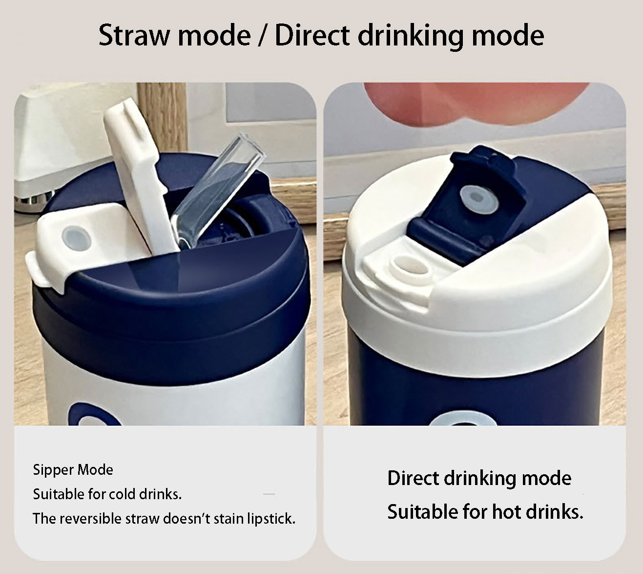 14OZ Stainless Steel Dual-Drink Cup