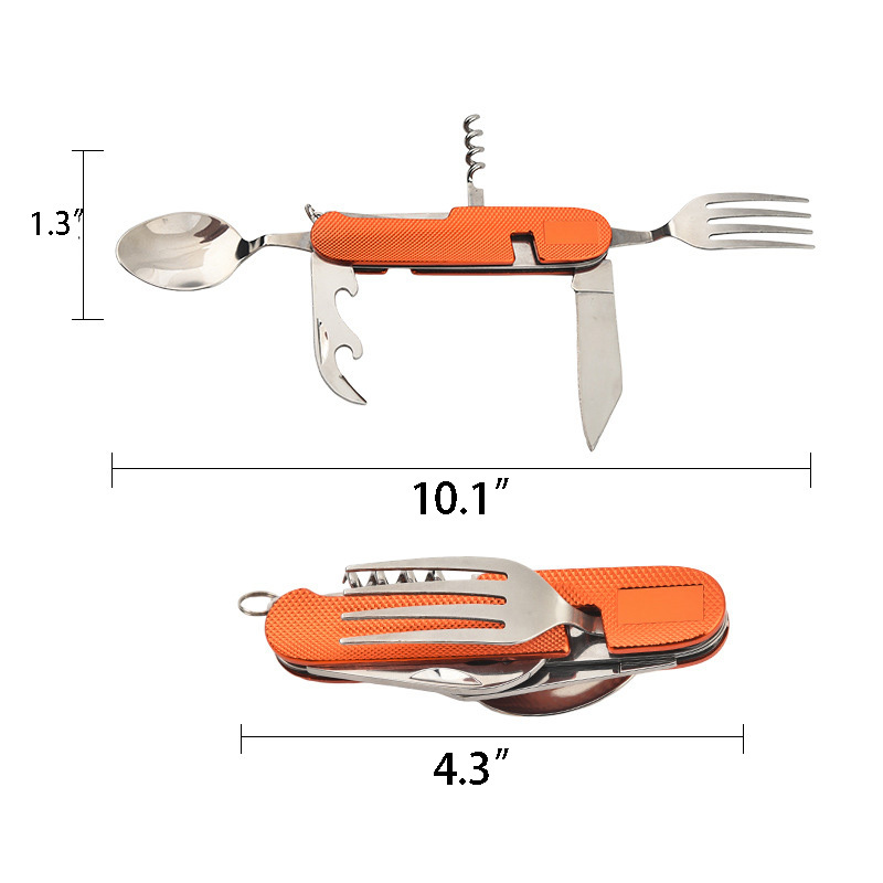 Stainless Steel Multi-Functional Folding Utensil Set