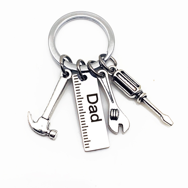 Stainless Steel Father's Day Tool Keychain