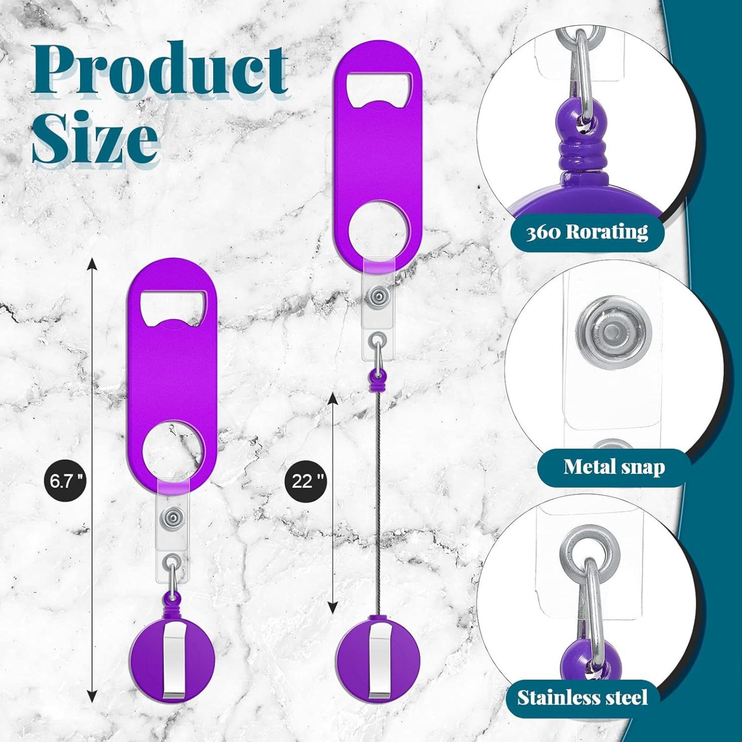 Retractable ABS Bottle Opener Keychain