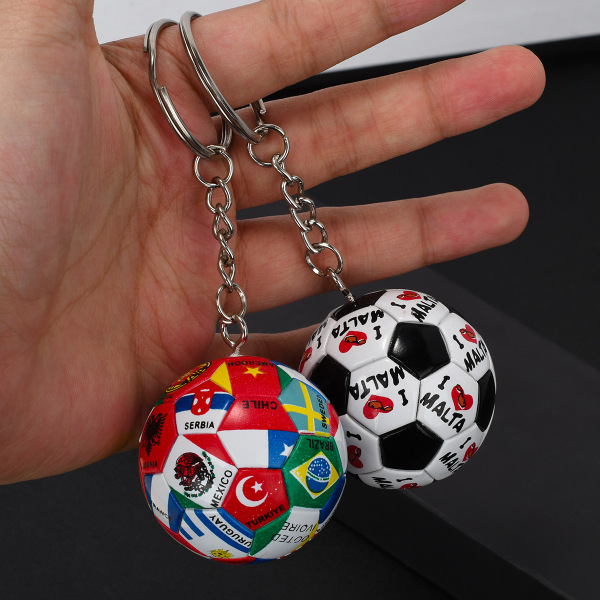 Zinc Alloy Soccer Keychain