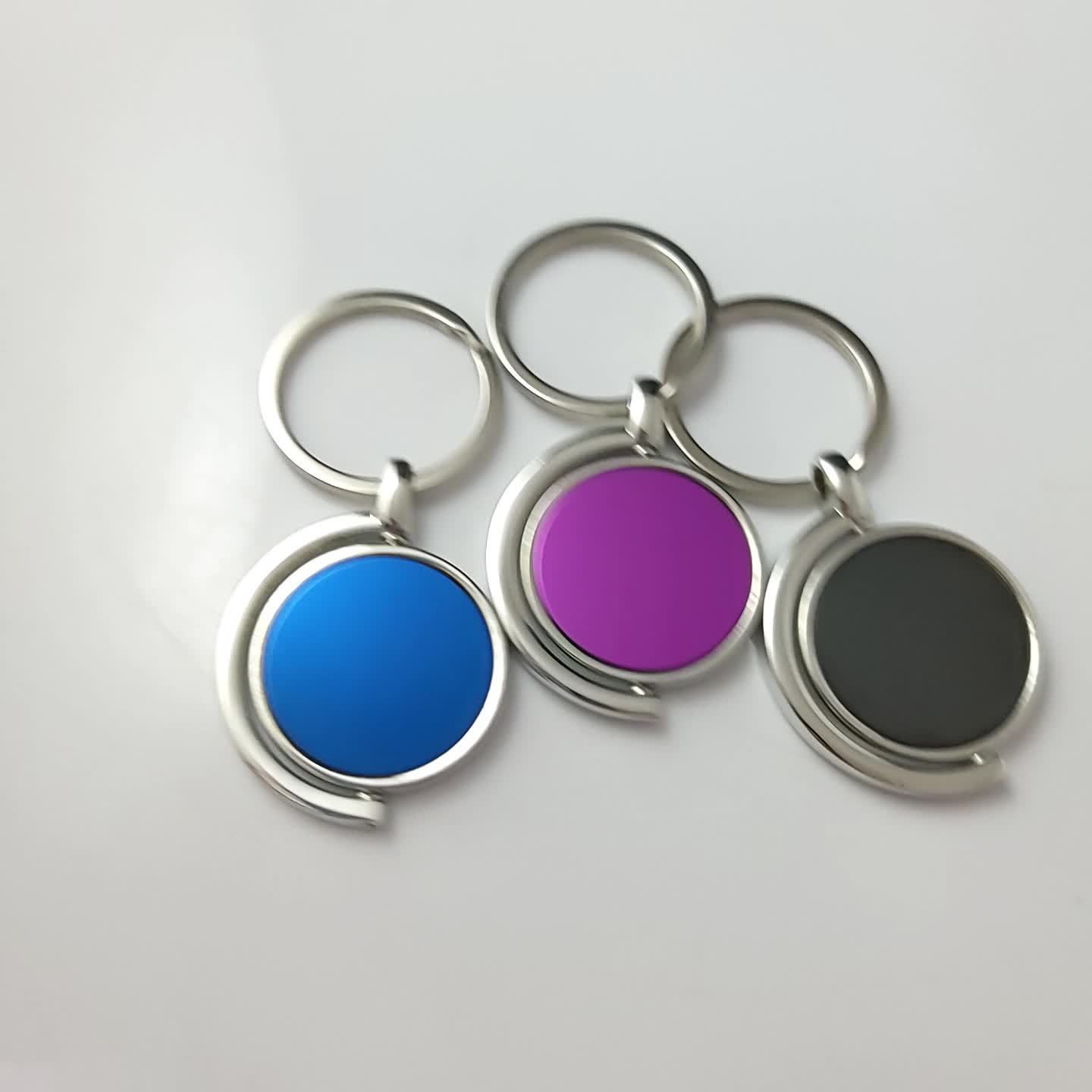 Metal Double-Sided Rotating Engraved Keychain