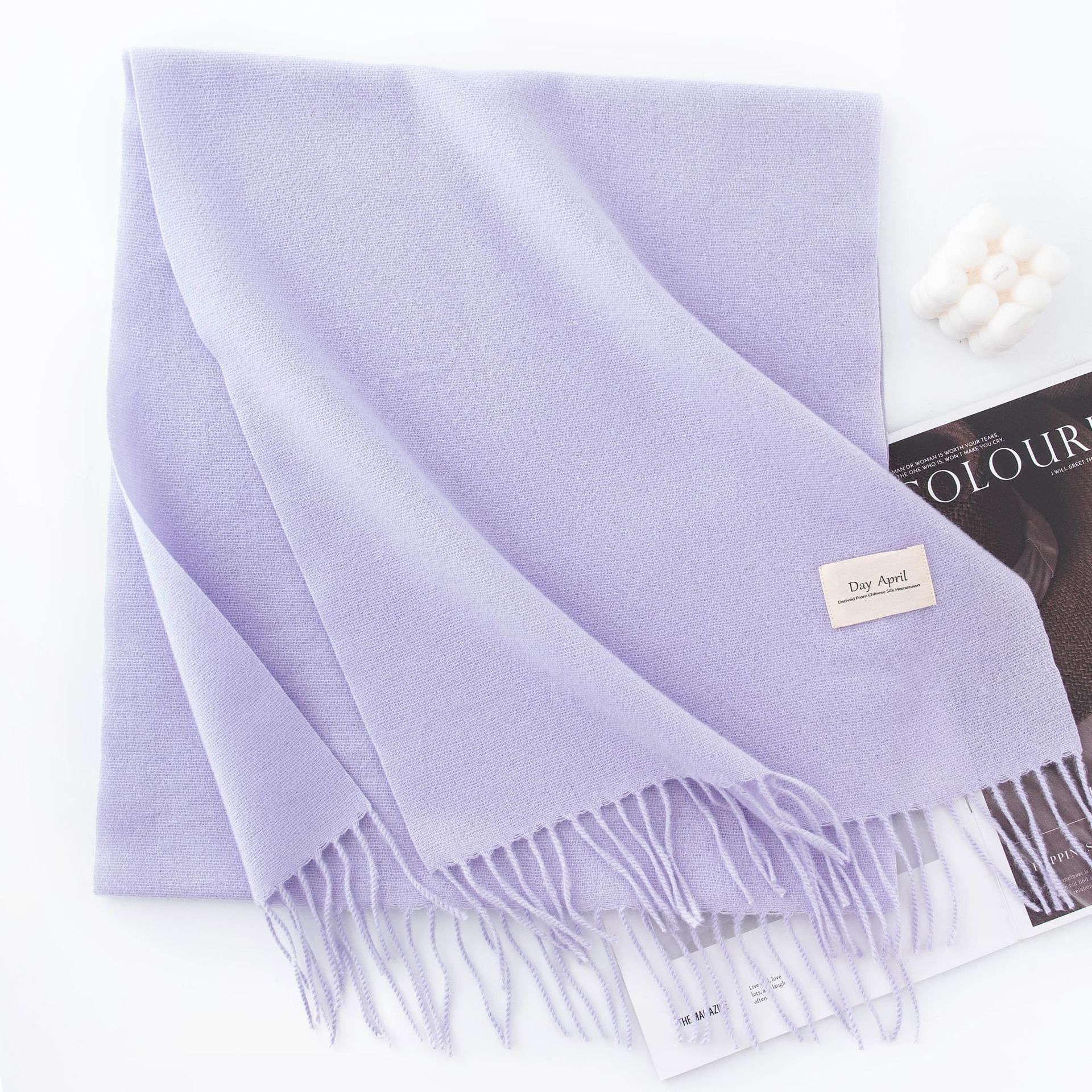 Warm Winter Fleece Scarf W/ Tassel