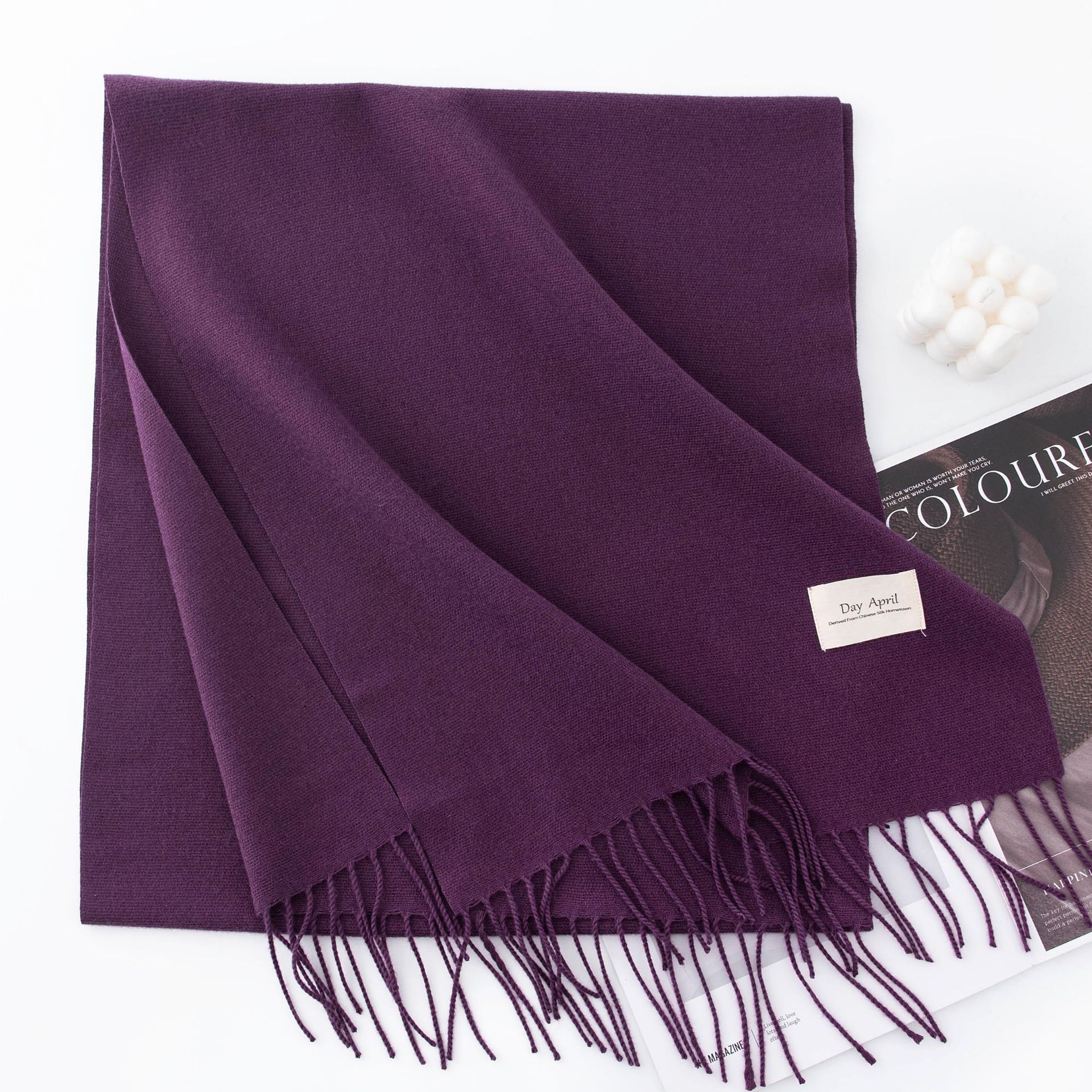 Warm Winter Fleece Scarf W/ Tassel