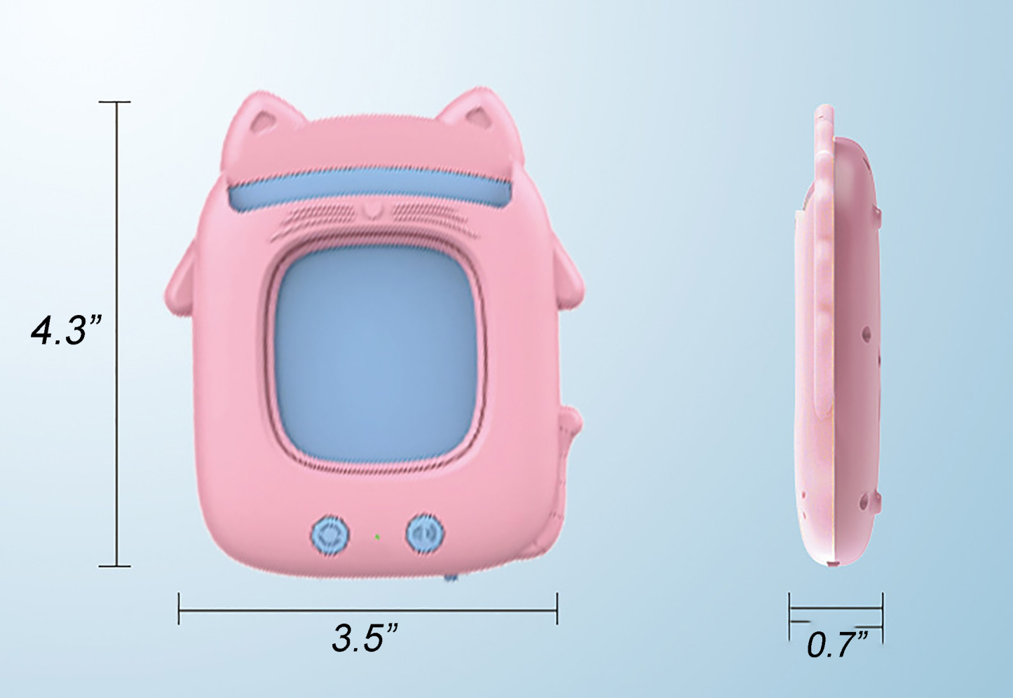 Cat-shaped Toddler Flash Card Machine-4.2"x3.5"x 0.7"