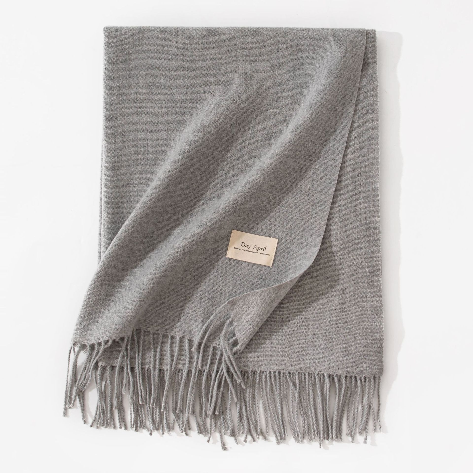 Polyester Winter Warmth Scarf W/ Tassel