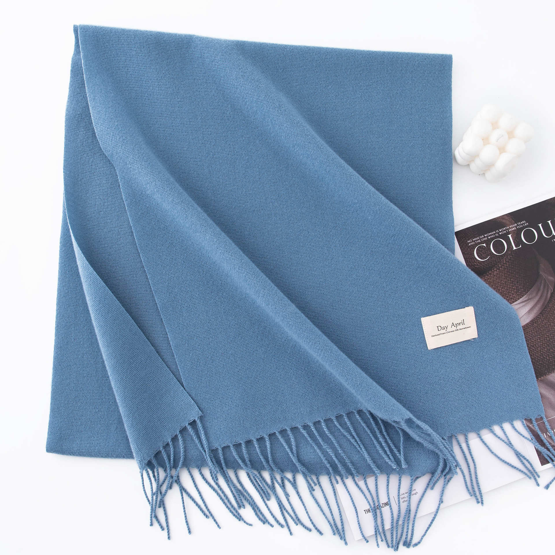 Warm Winter Fleece Scarf W/ Tassel