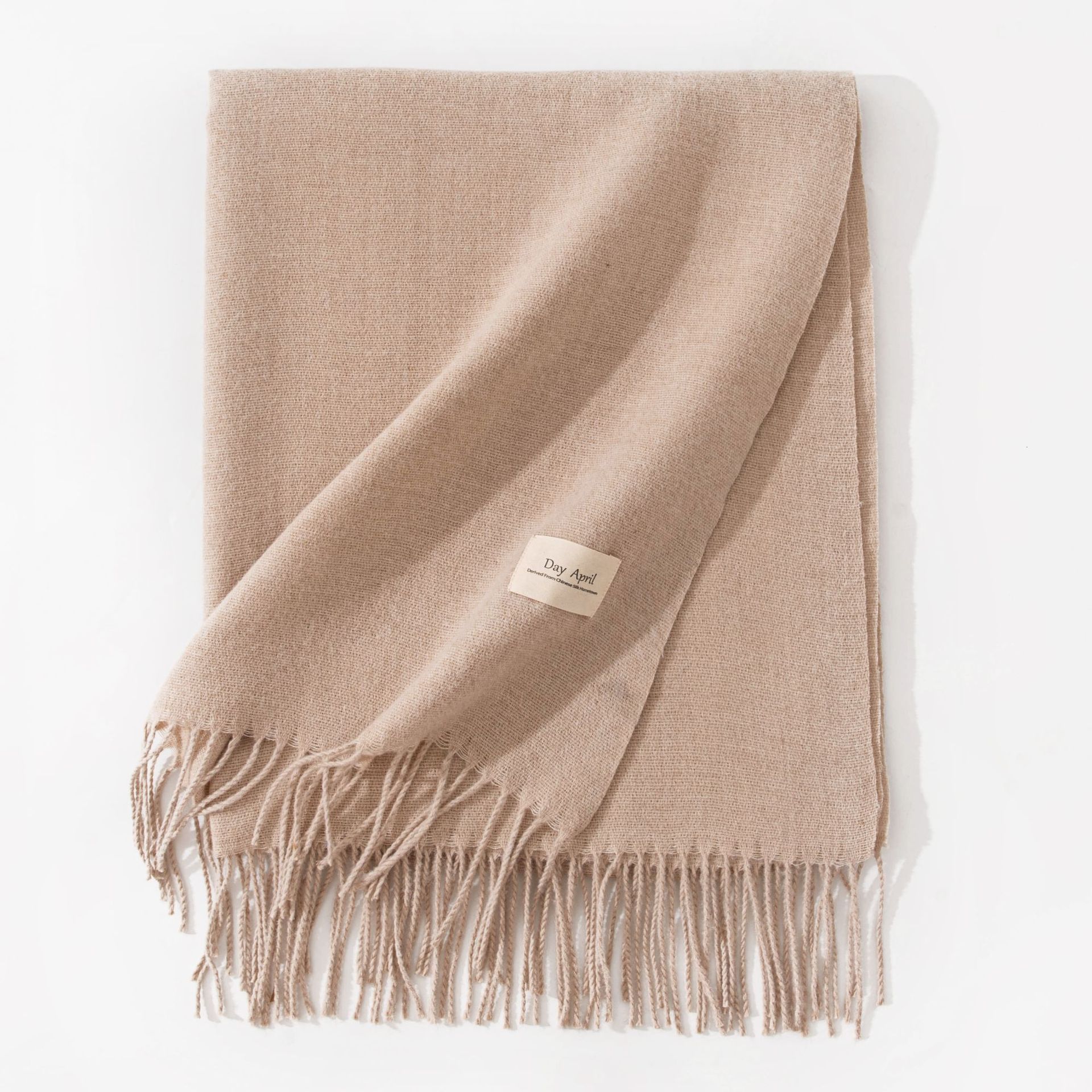 Polyester Winter Warmth Scarf W/ Tassel