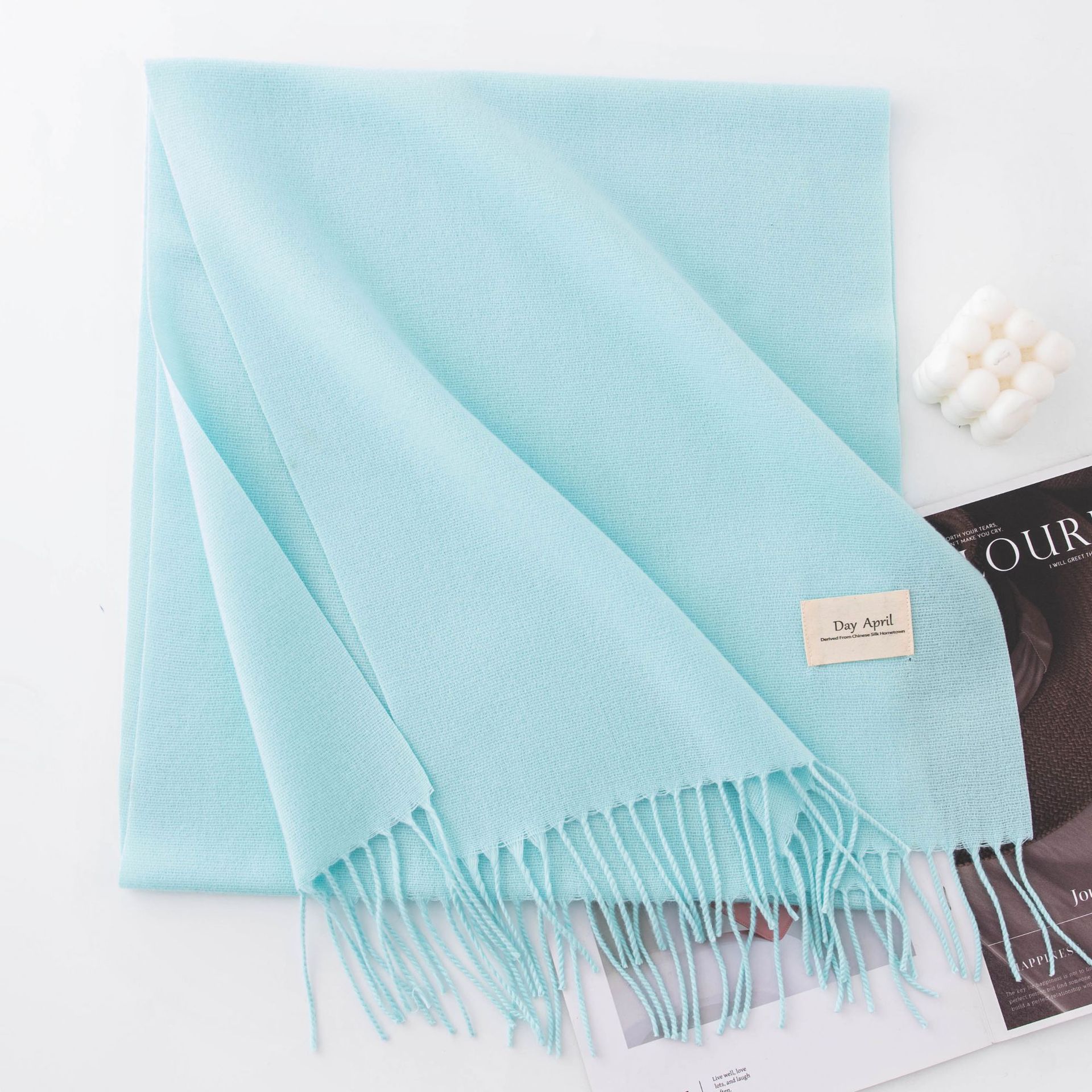 Warm Winter Fleece Scarf W/ Tassel