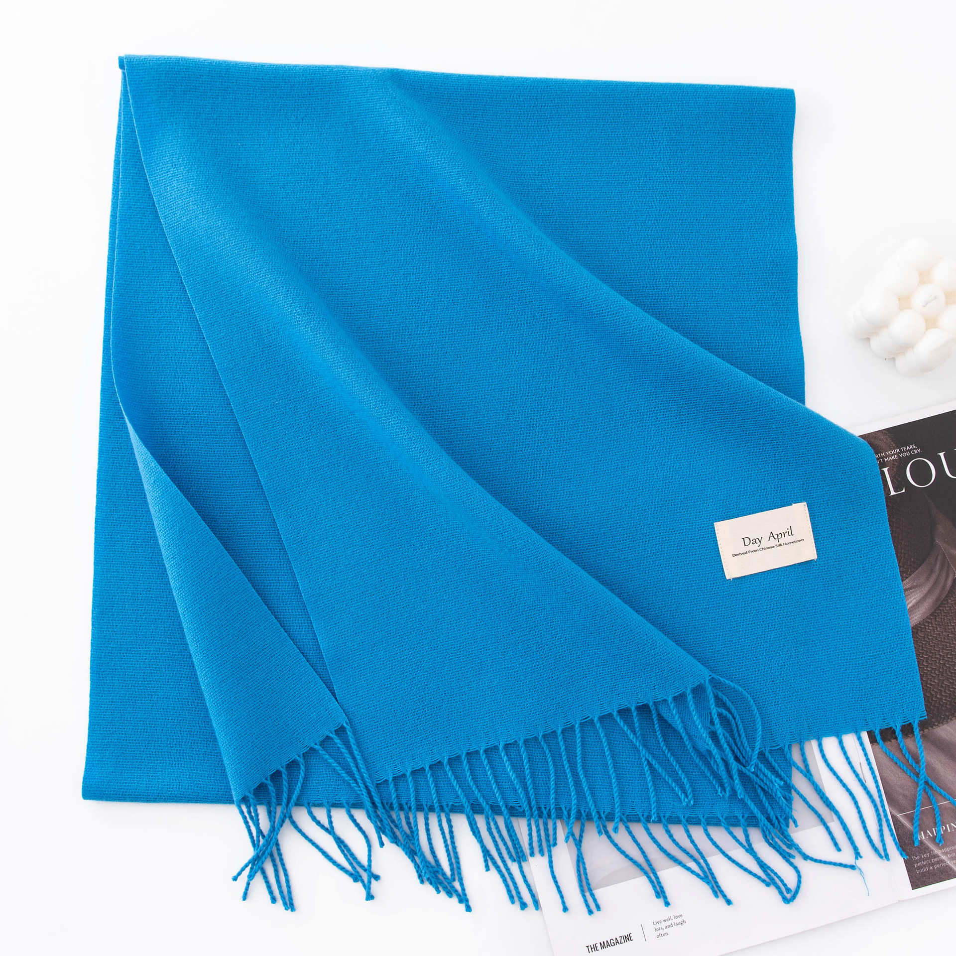 Warm Winter Fleece Scarf W/ Tassel