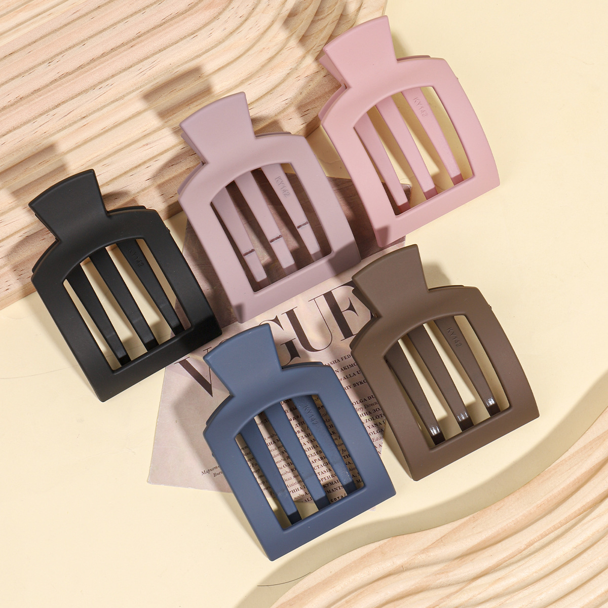 Sleek Matte Square Hair Claw Clip