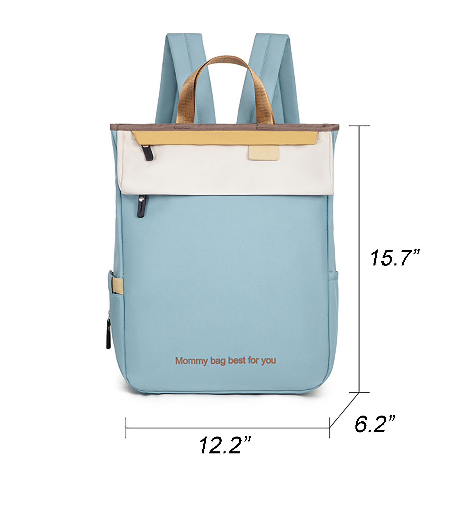 Wet-Dry Separation Diaper Bag-15.7"x12.2"x 6.2"