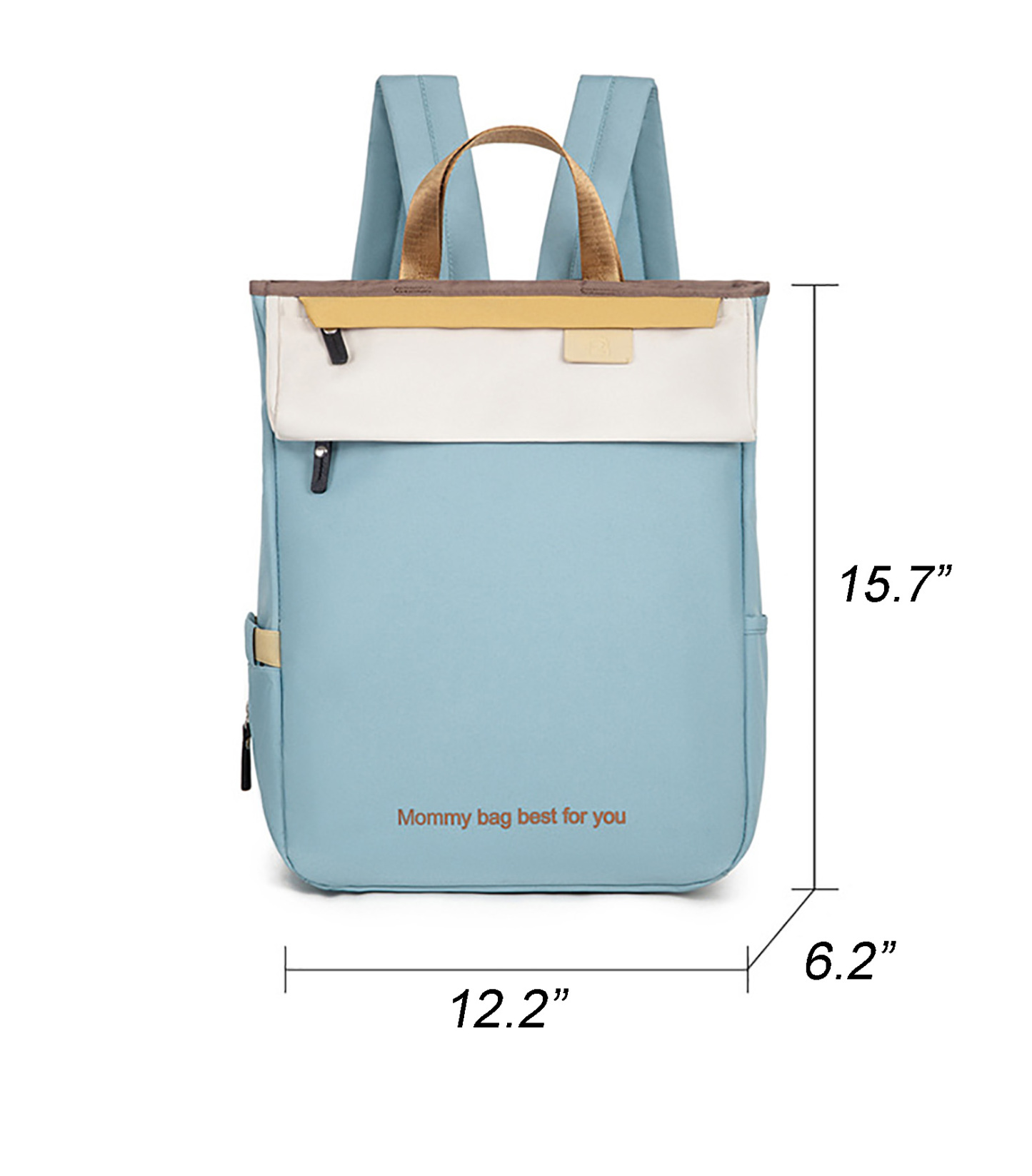 Wet-Dry Separation Diaper Bag-15.7"x12.2"x 6.2"