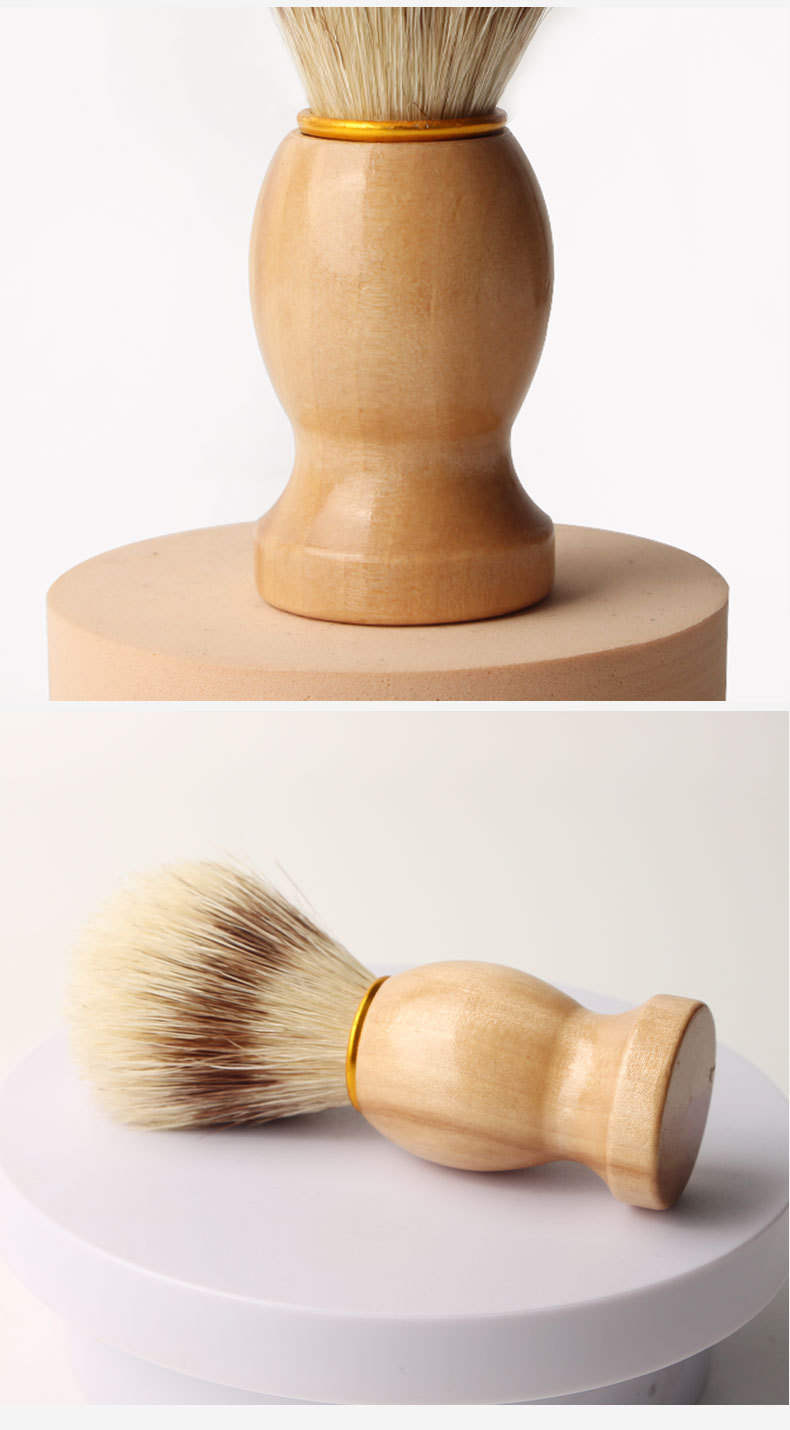 Solid Wood Boar Bristle Beard Brush-4.3"x1.9"