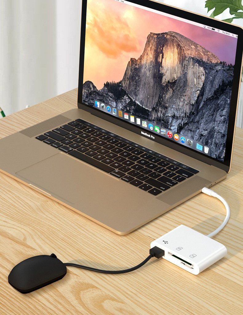 3-in-1 Card Reader with Type-C