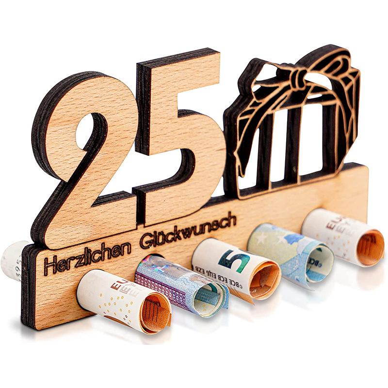 Wooden Birthday Gift with Customizable Numbers