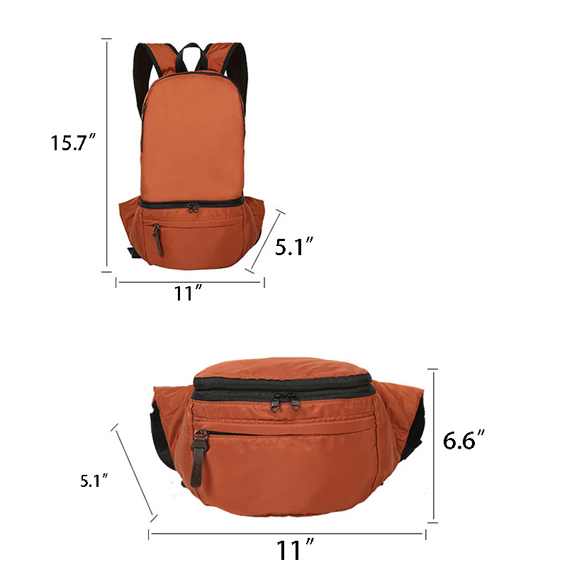 Dual-Use Polyester Outdoor Waist/Backpack
