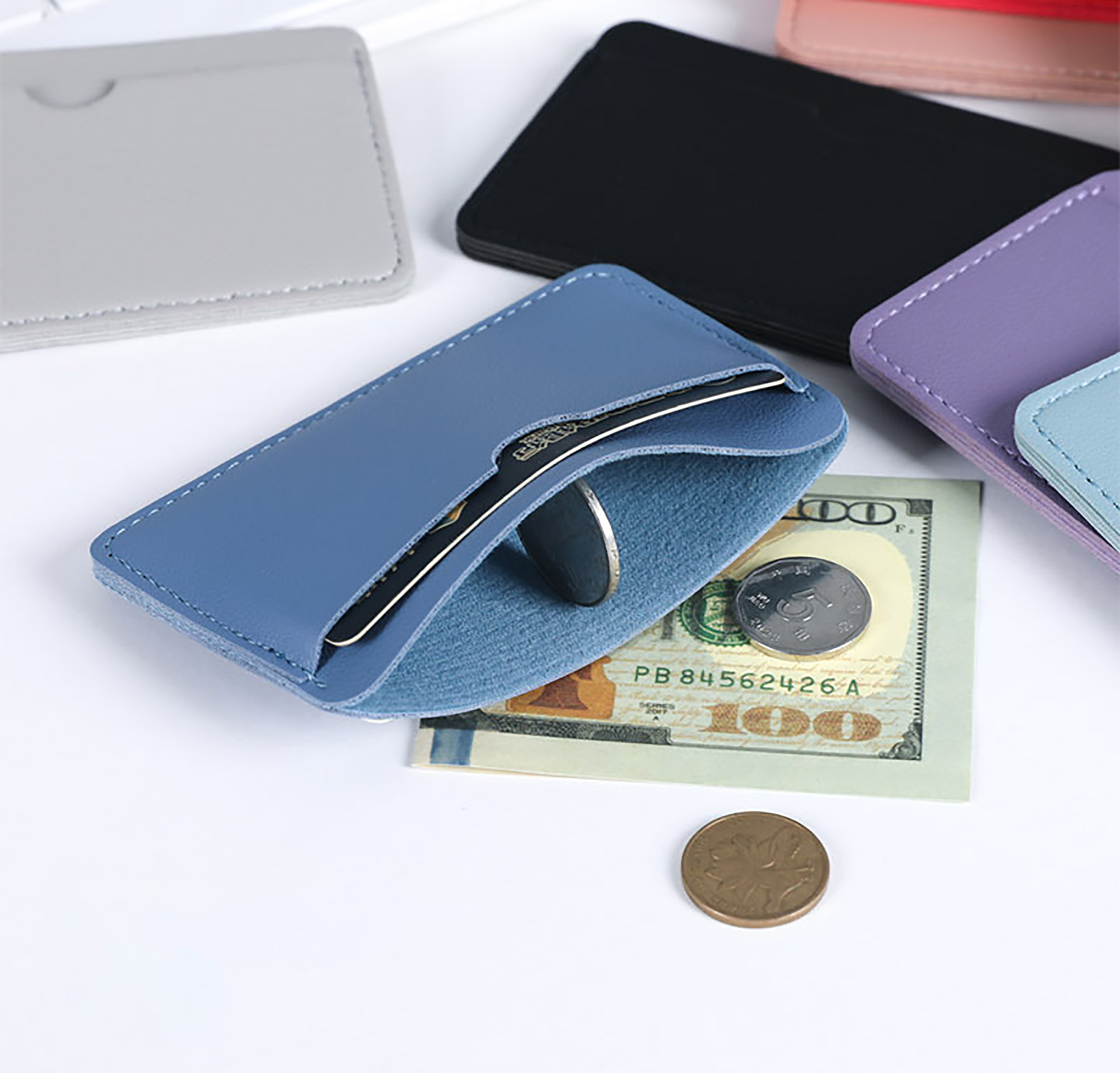 PU Leather 3-Card Wallet