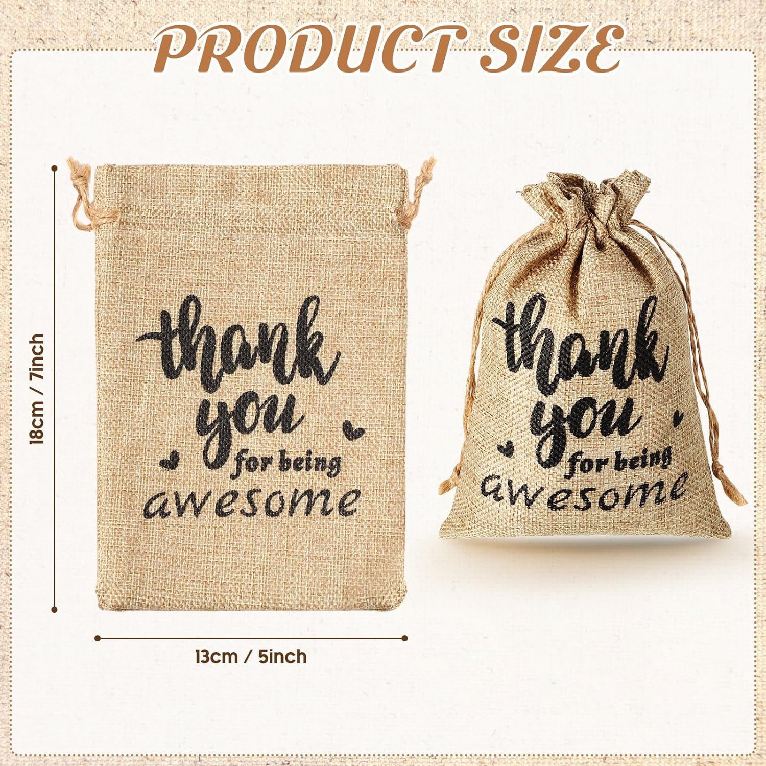 Burlap Drawstring Gift Pouch