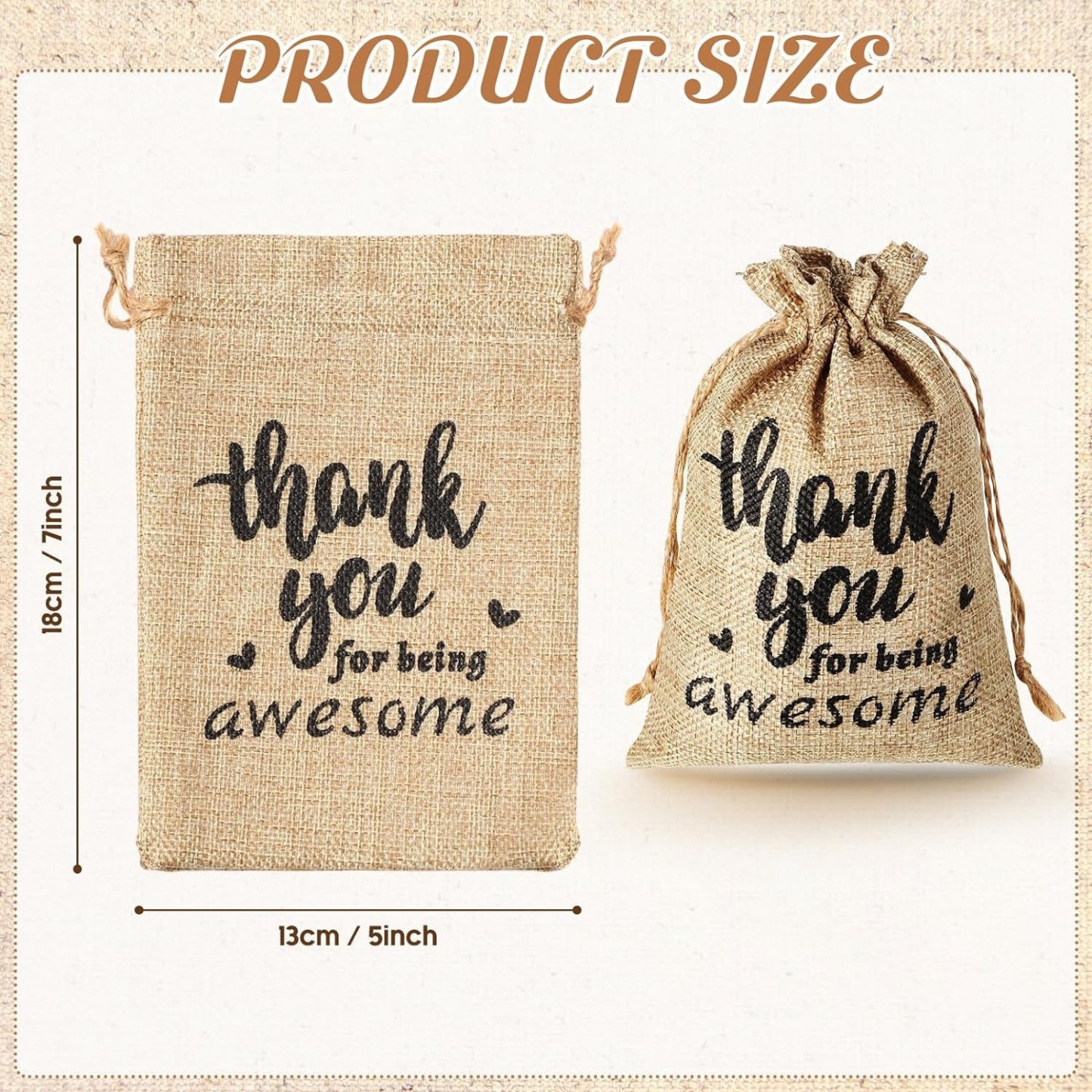 Burlap Drawstring Gift Pouch