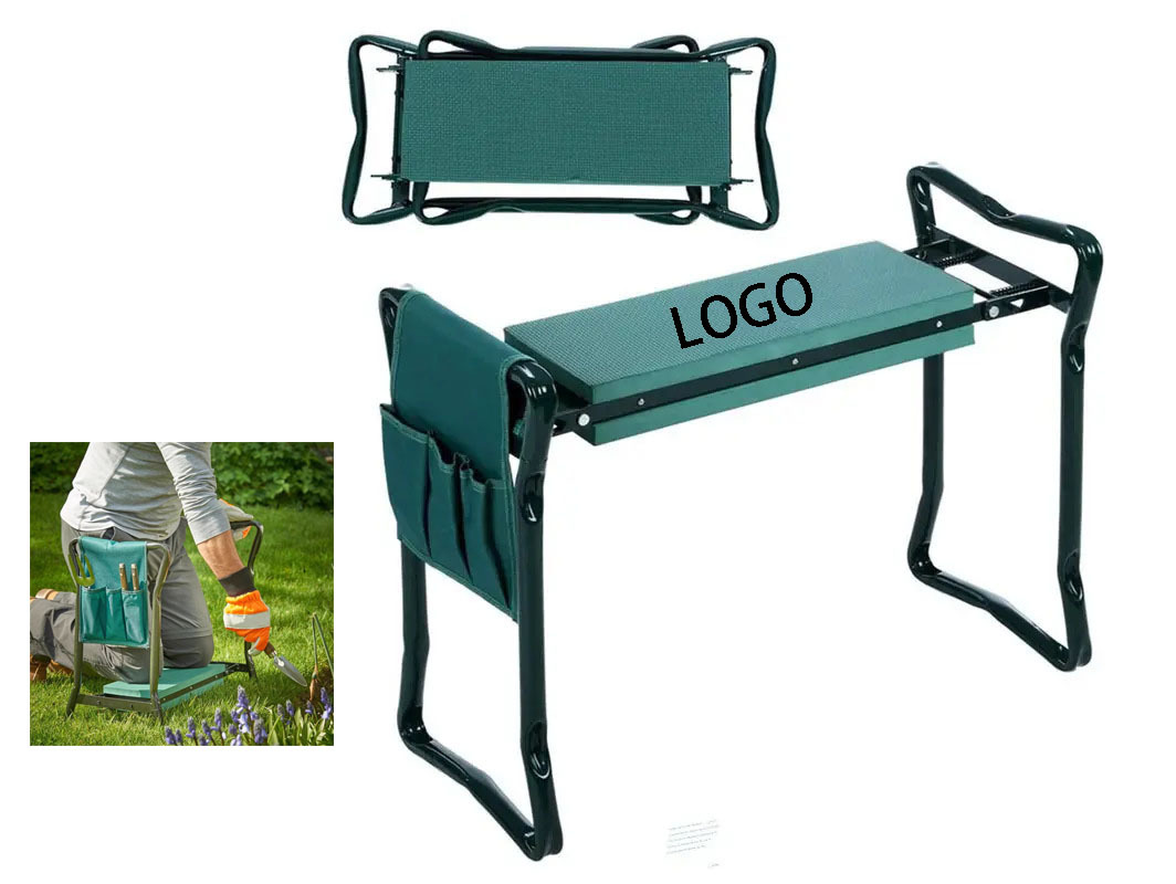 Folding Garden Kneeler with Tool Pouch