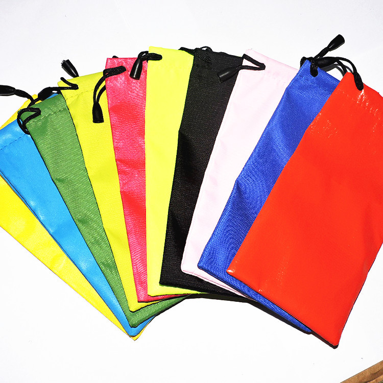Solid Color Microfiber Glasses Pouch with Drawstring
