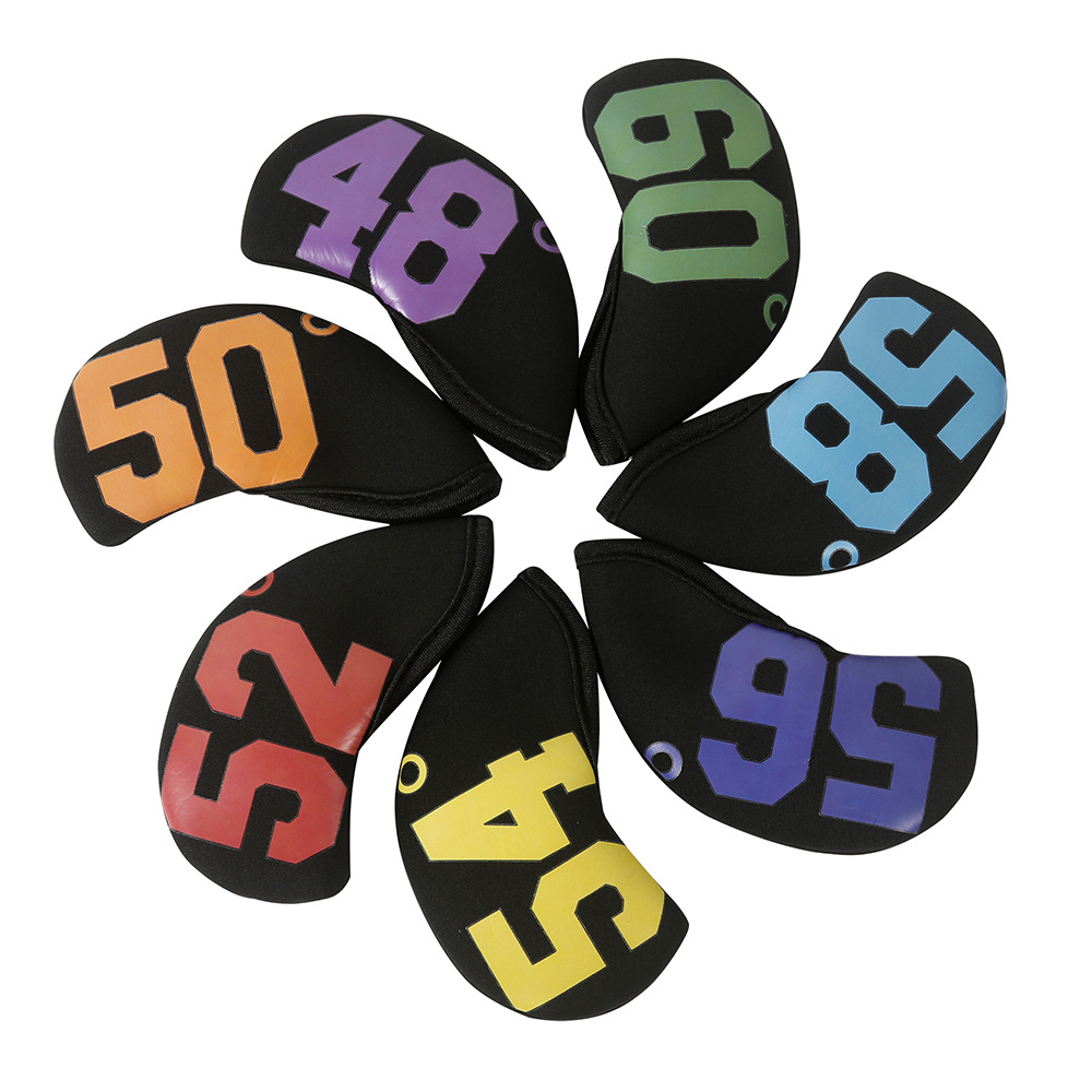 Neoprene Golf Iron Head Cover Set 7PCS