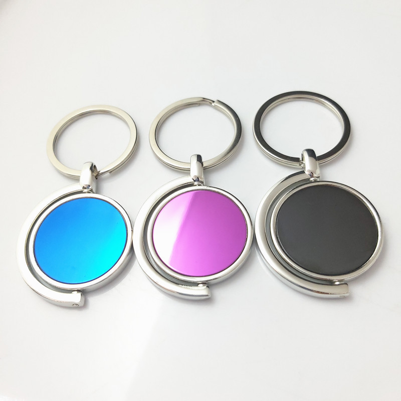 Metal Double-Sided Rotating Engraved Keychain