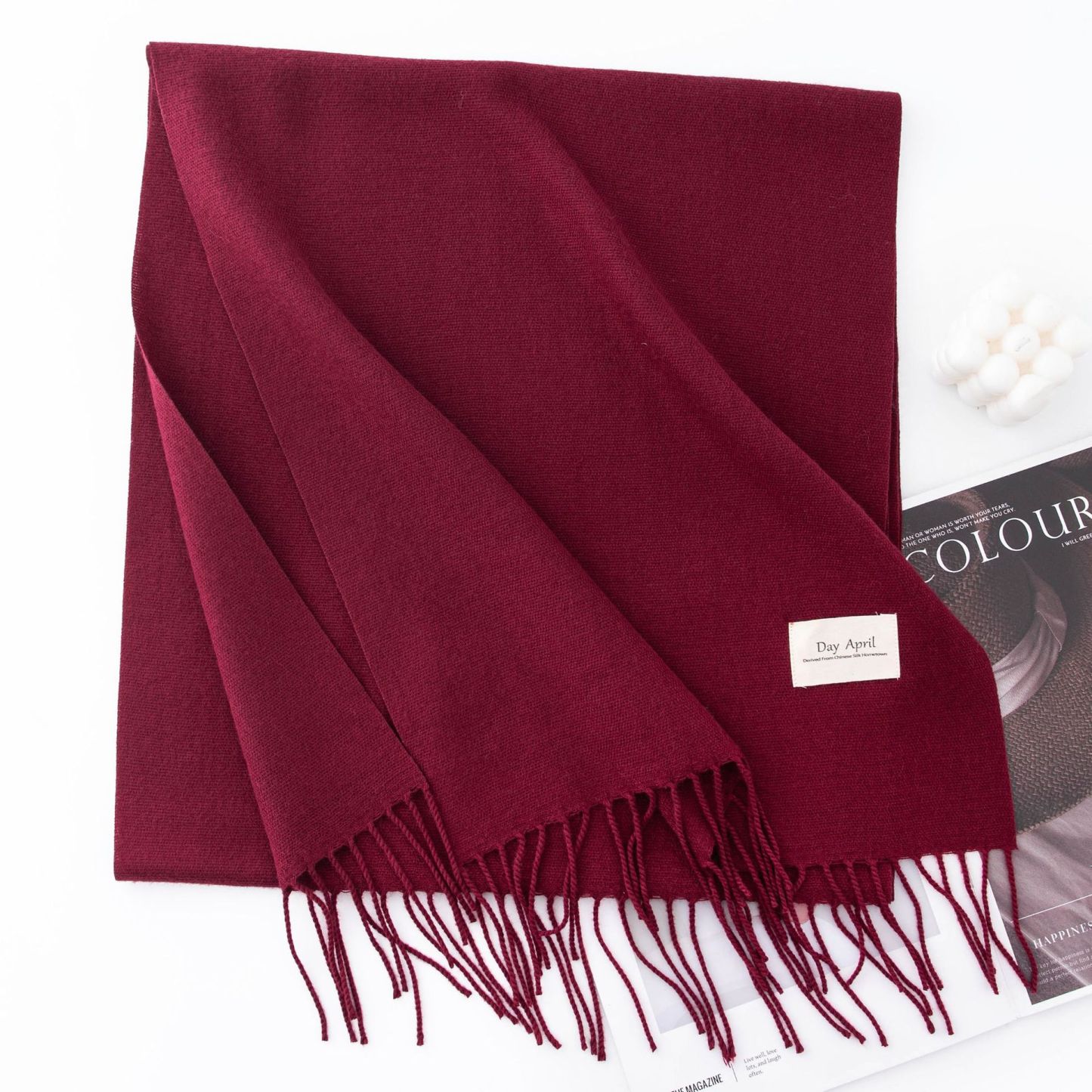 Warm Winter Fleece Scarf W/ Tassel