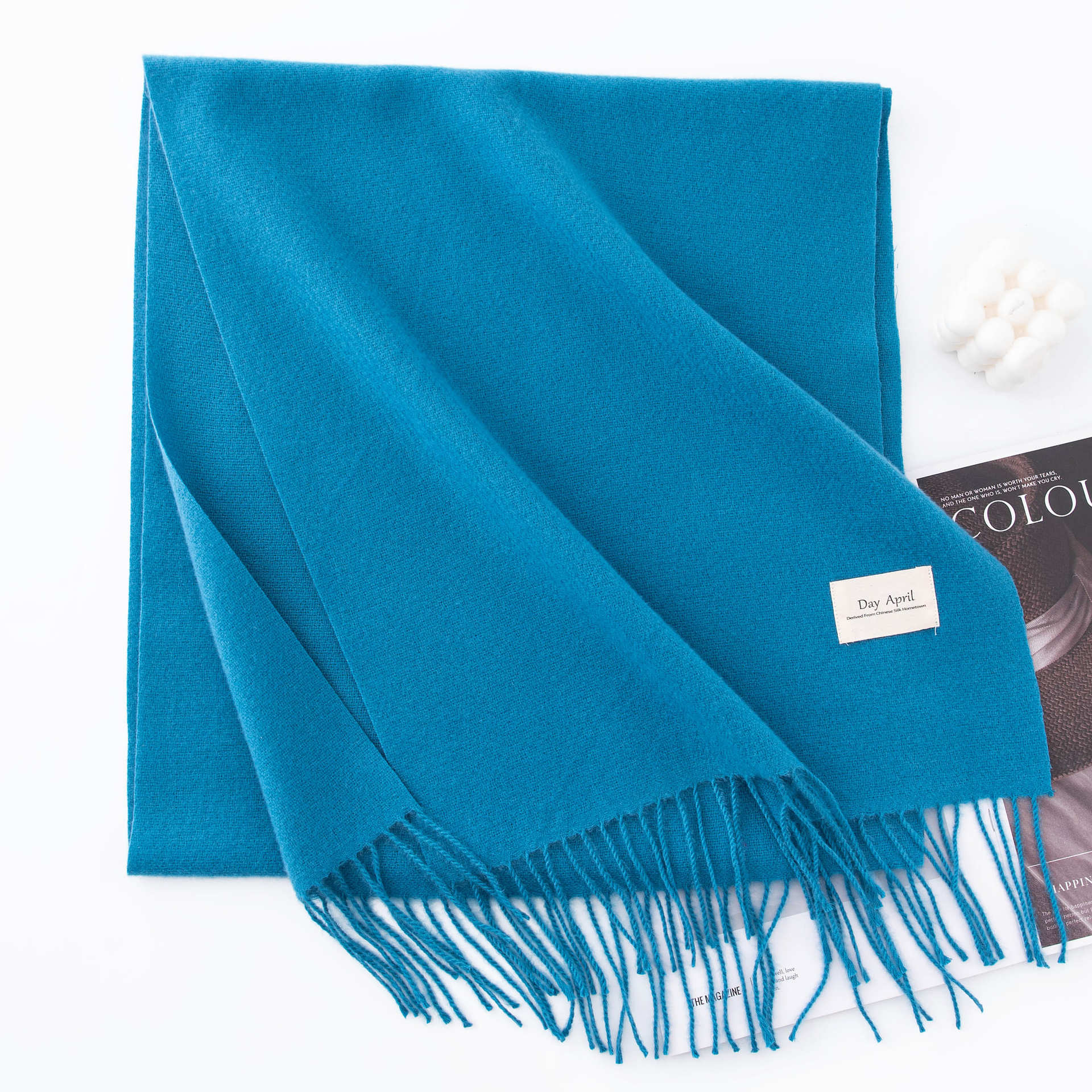 Warm Winter Fleece Scarf W/ Tassel