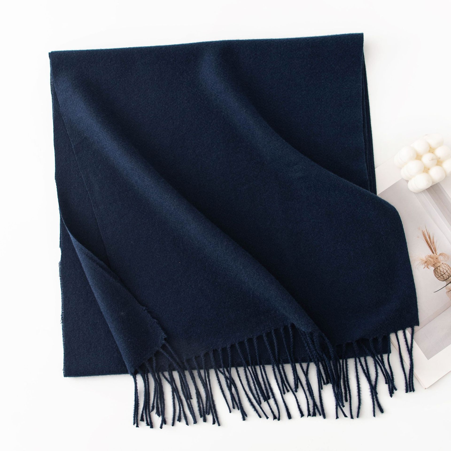 Warm Winter Fleece Scarf W/ Tassel