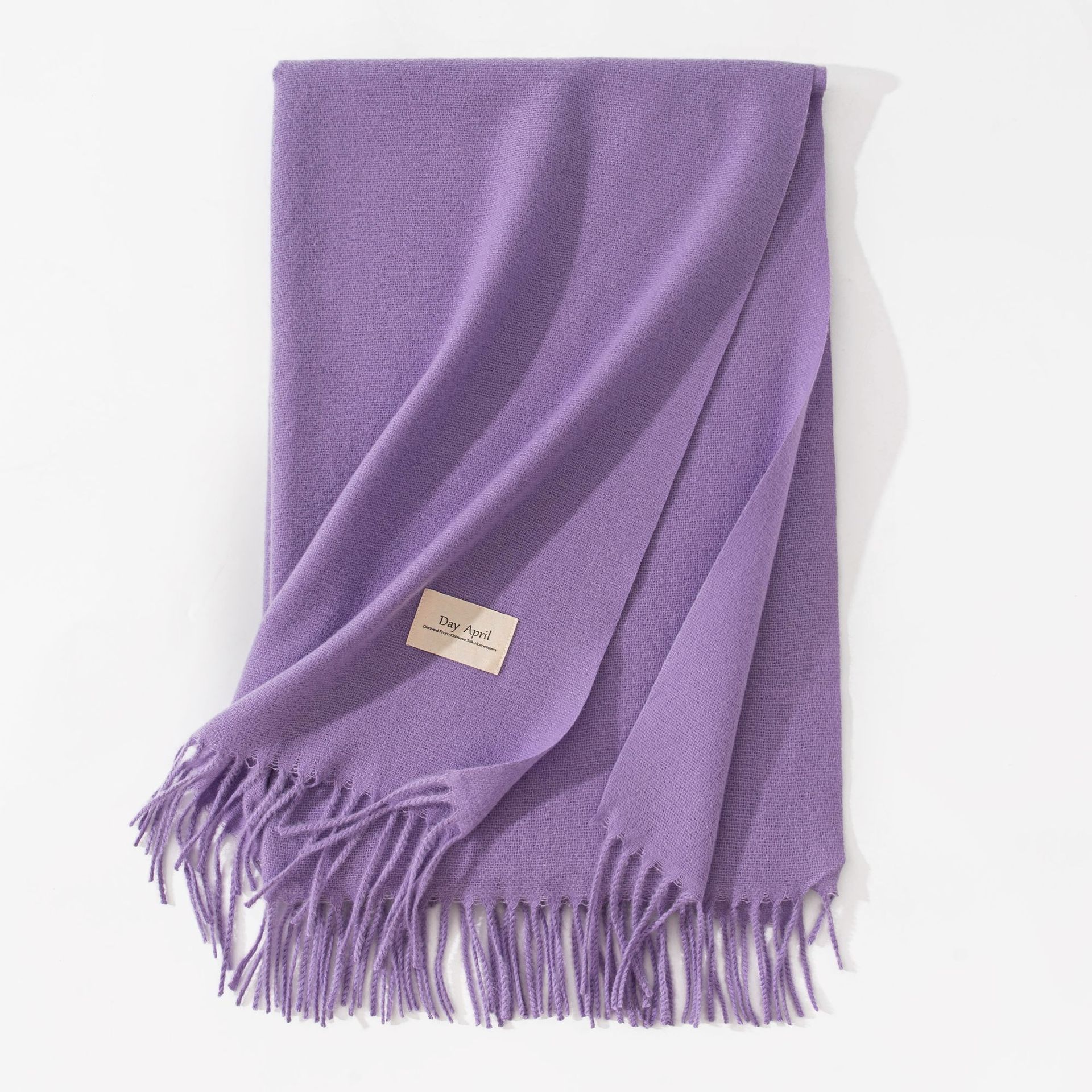 Polyester Winter Warmth Scarf W/ Tassel