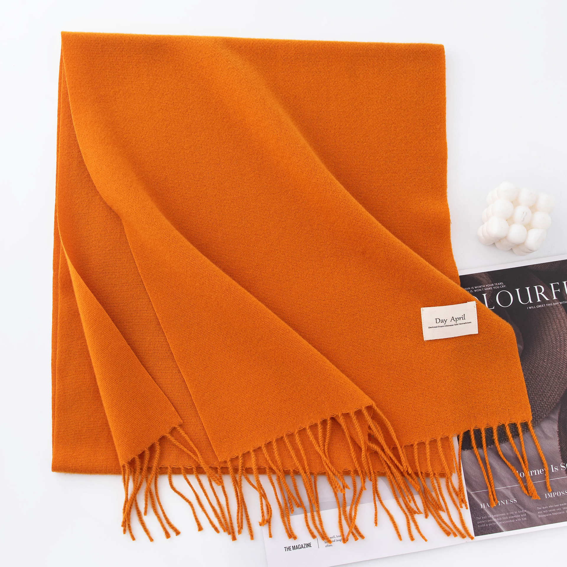 Warm Winter Fleece Scarf W/ Tassel