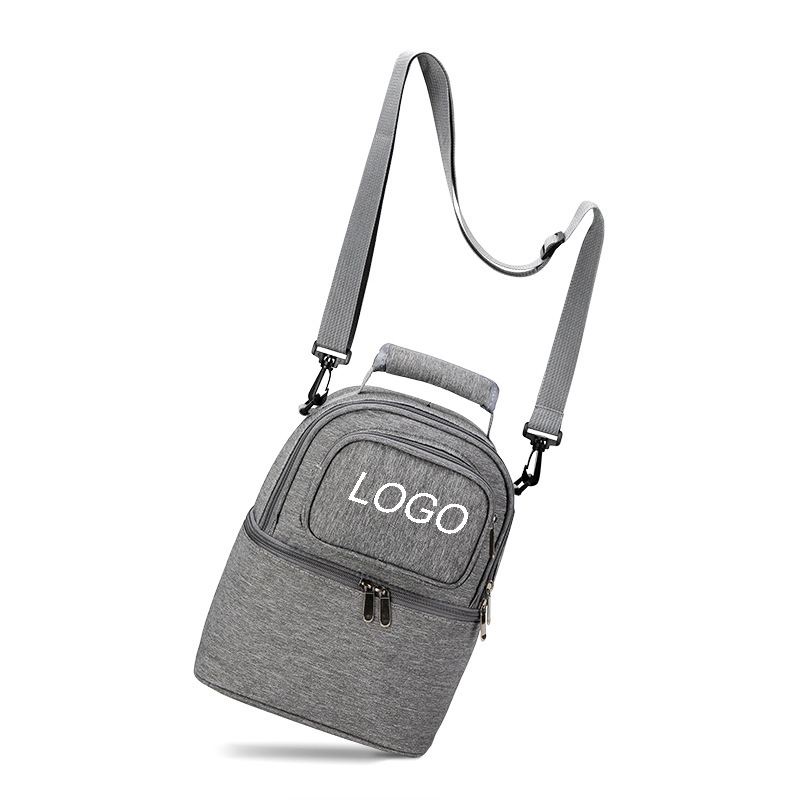 Double Layer Insulated Breastmilk Cooler Mommy Bag-11.8"x9.4"x 6.6"