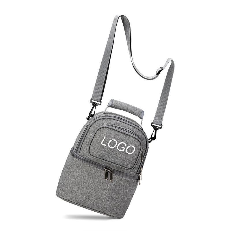 Double Layer Insulated Breastmilk Cooler Mommy Bag-11.8"x9.4"x 6.6"