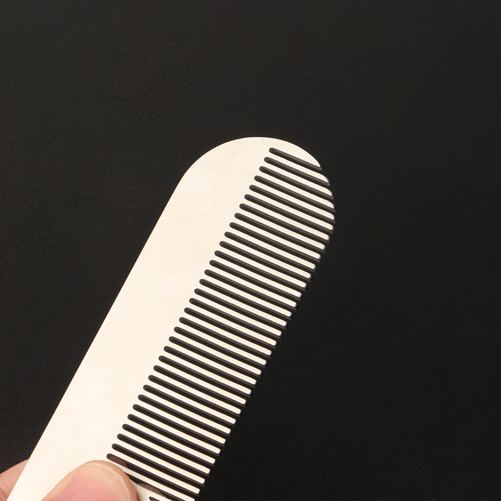 Stainless Steel Men's Pocket Beard Comb-3.9"x1.2"