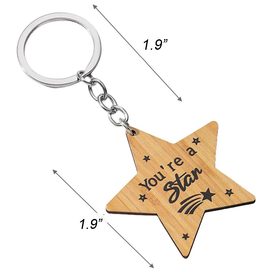 Boxwood Star Keychain-1.9"