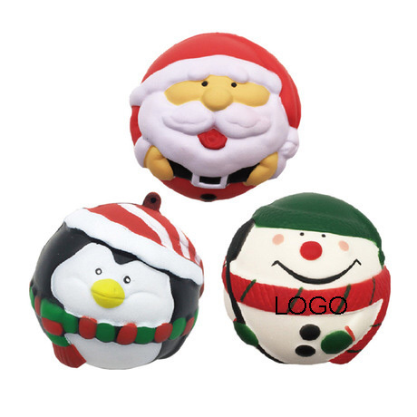 PU Slow Rebound Christmas Stress Balls-2.7"x2.7"