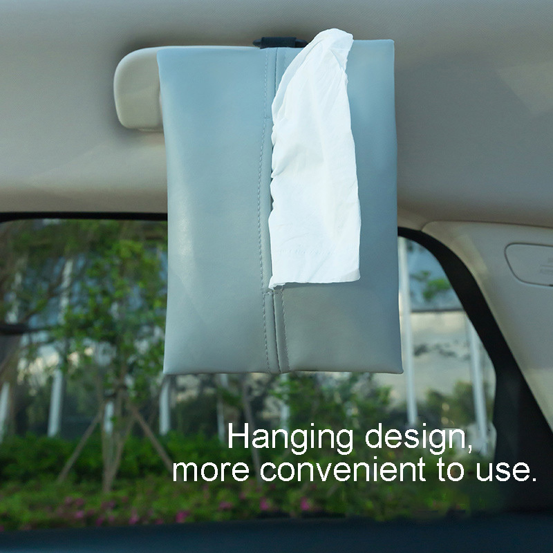 PU Leather Car Tissue Holder