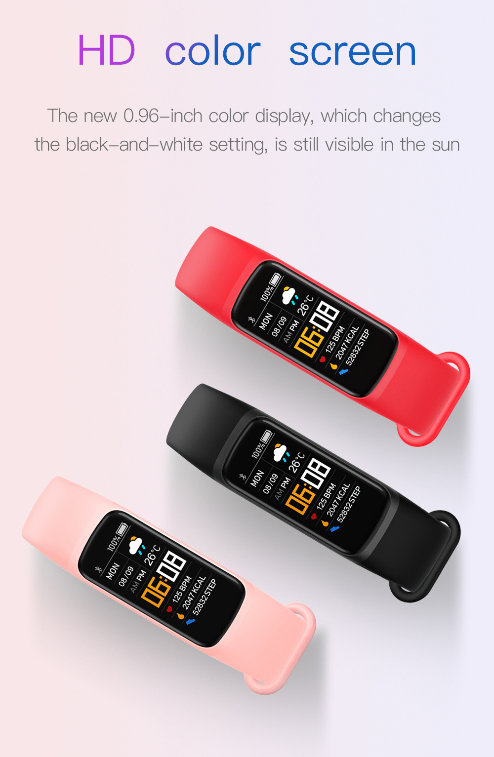 Smart Fitness Band with Heart Rate Monitor