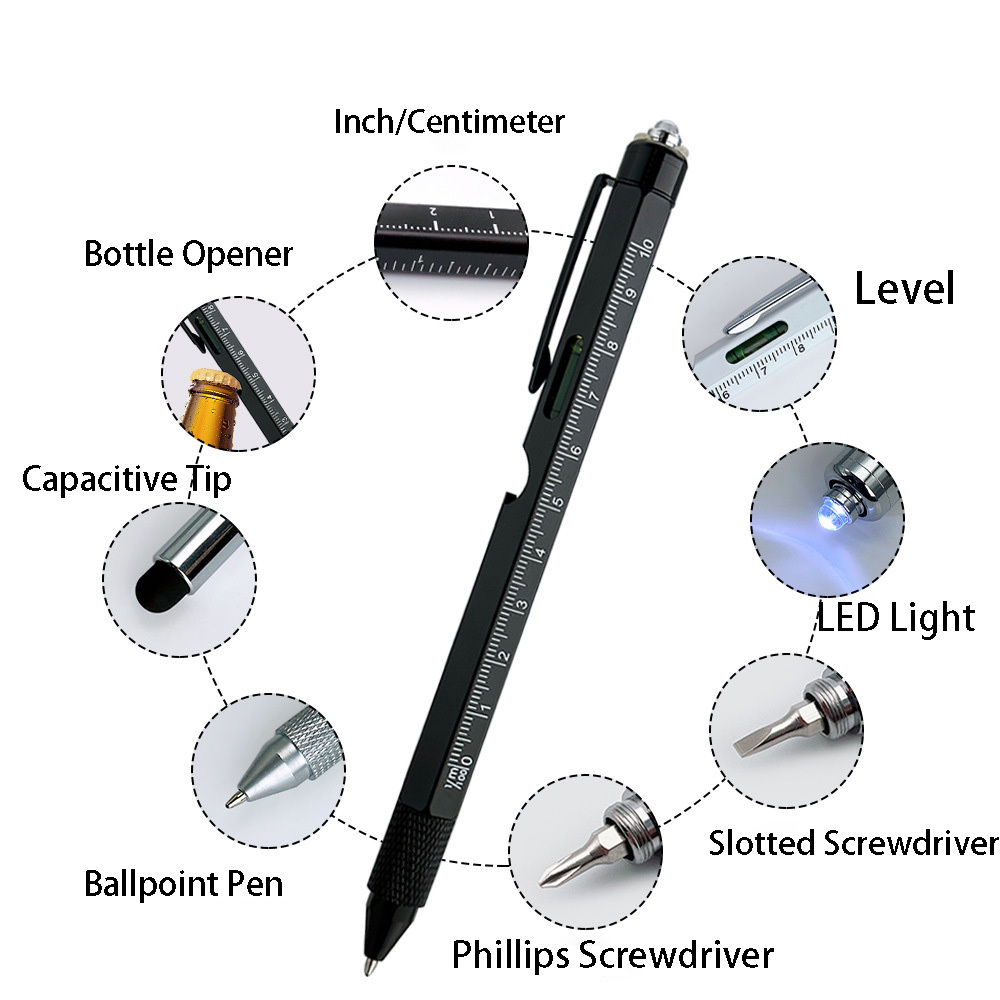 Metal Multi-Function Pen With Stylus