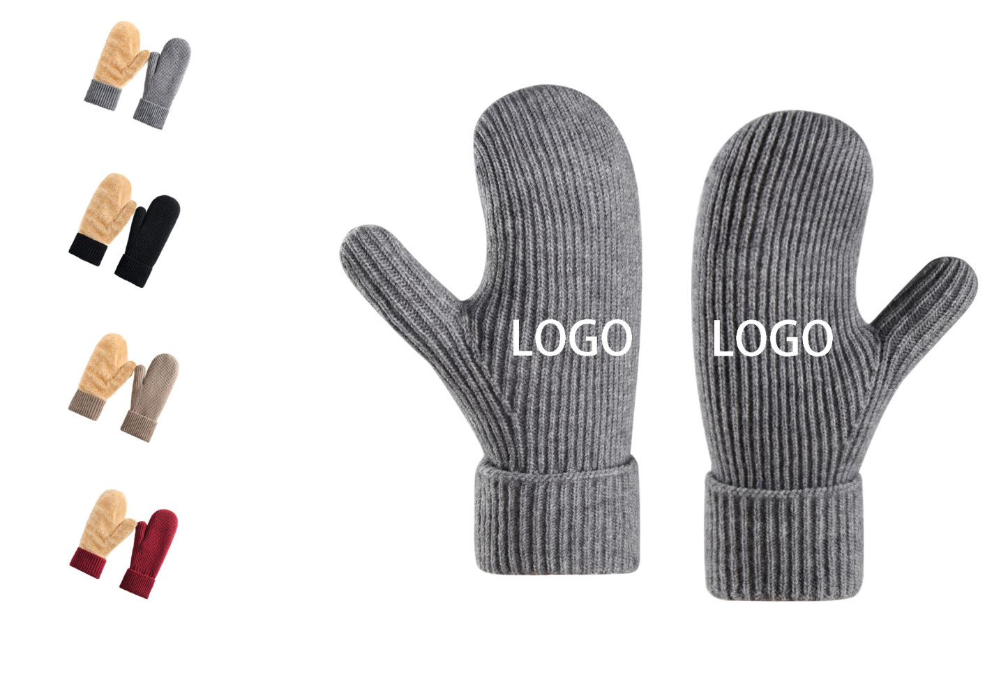 Outdoor Warm Knit Mittens