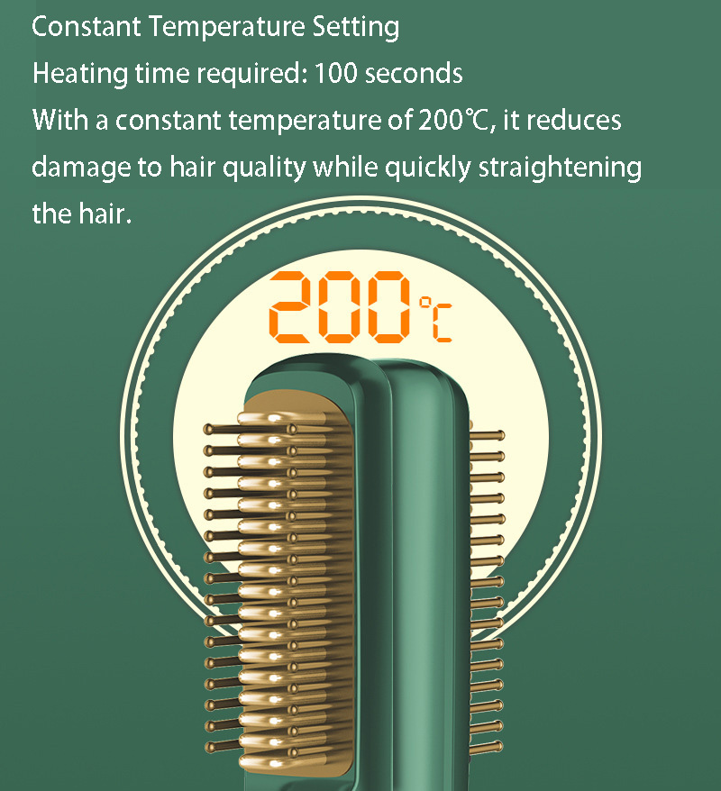 USB Charging Portable Hair Straightener Brush