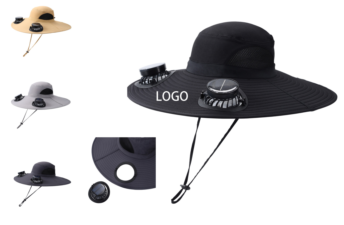 UV Protection Double Solar Fan Hat